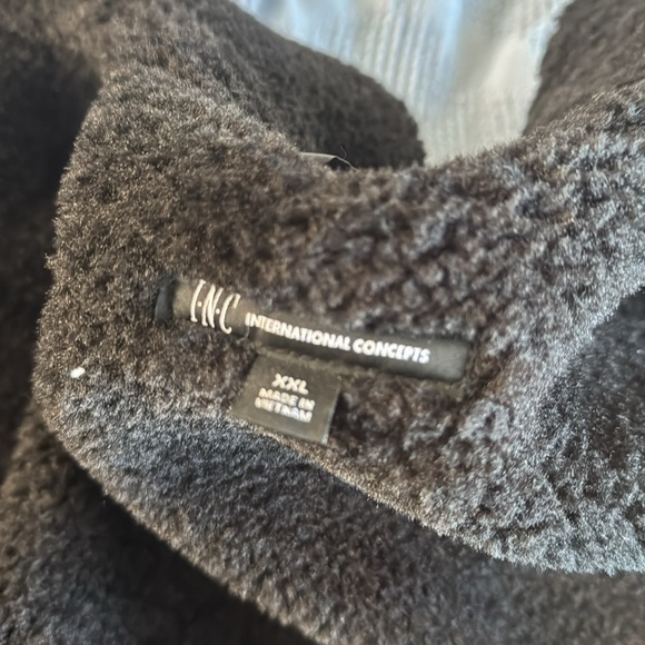 I.N.C. Men's Classic-Fit Faux-Shearling Double-Breasted Overcoat Silver Size XXL - Picture 10 of 12